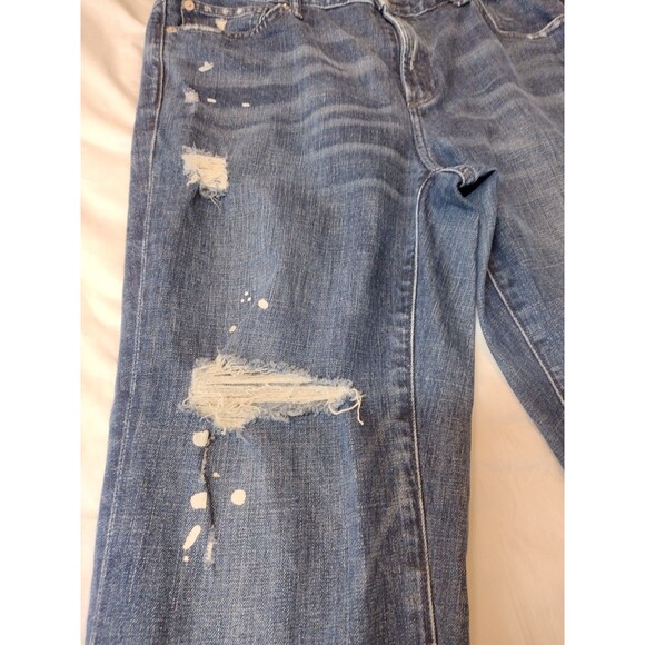 Vintage Gap 1969 Real Straight Distressed Ripped Blue Jeans 100% Cotton 32T - Picture 6 of 16